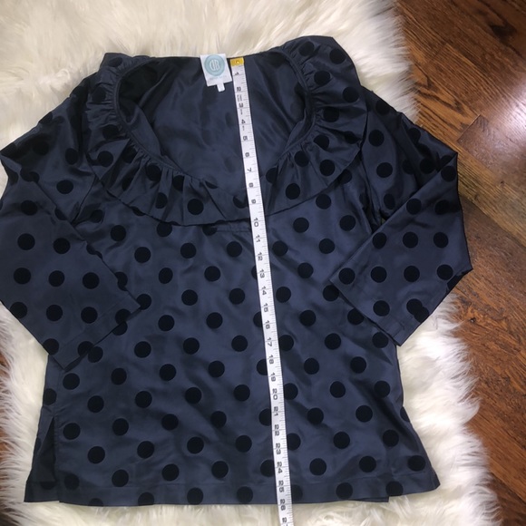 Devon Baer Silk polka Dot Blouse - Picture 11 of 13